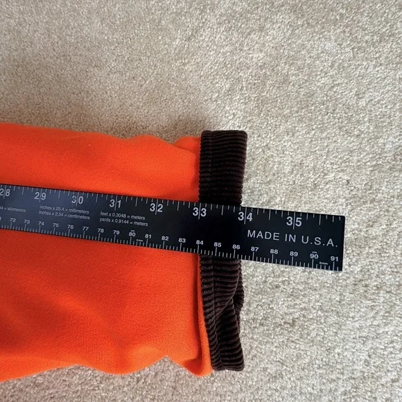 VTG Woolrich Hunting Jacket Large Orange Quilted Lined Flap Pocket Field Outdoor